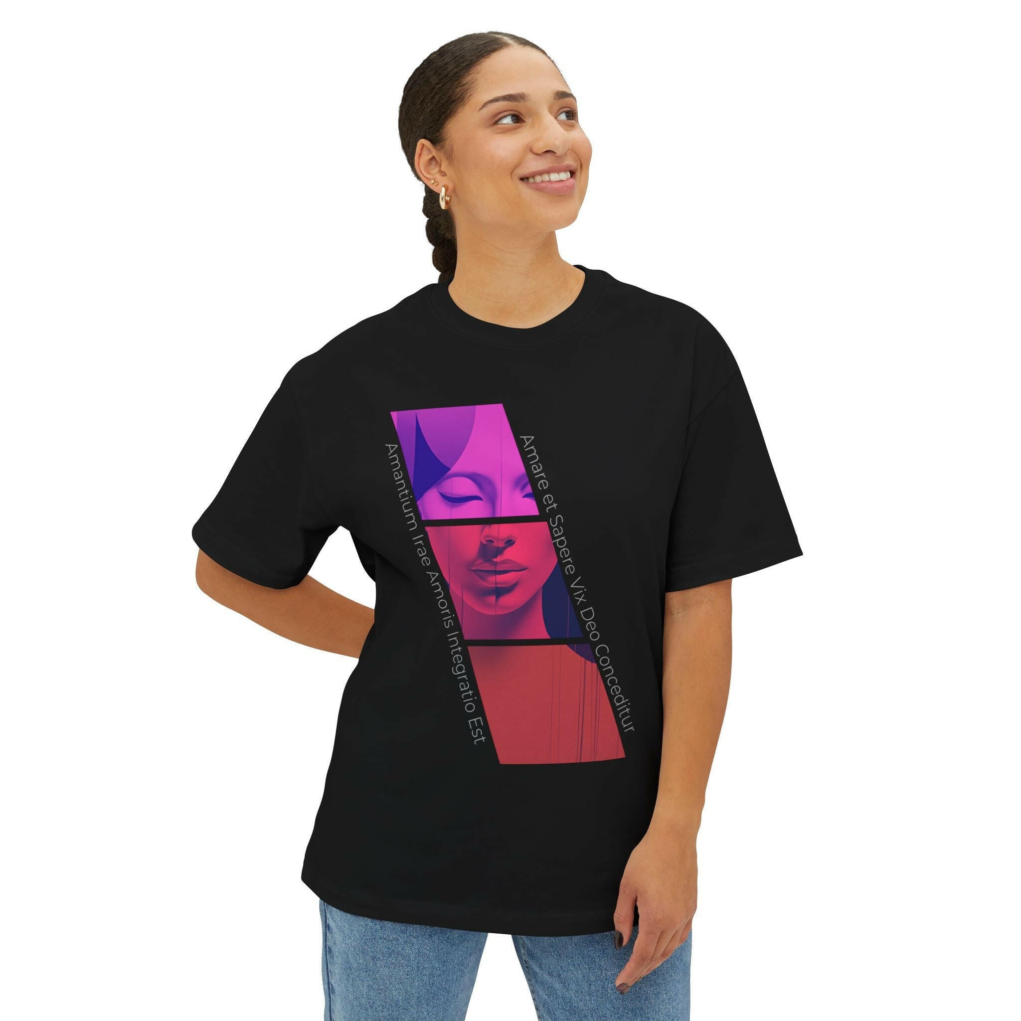 Artistic Unisex Oversized Boxy Tee.
