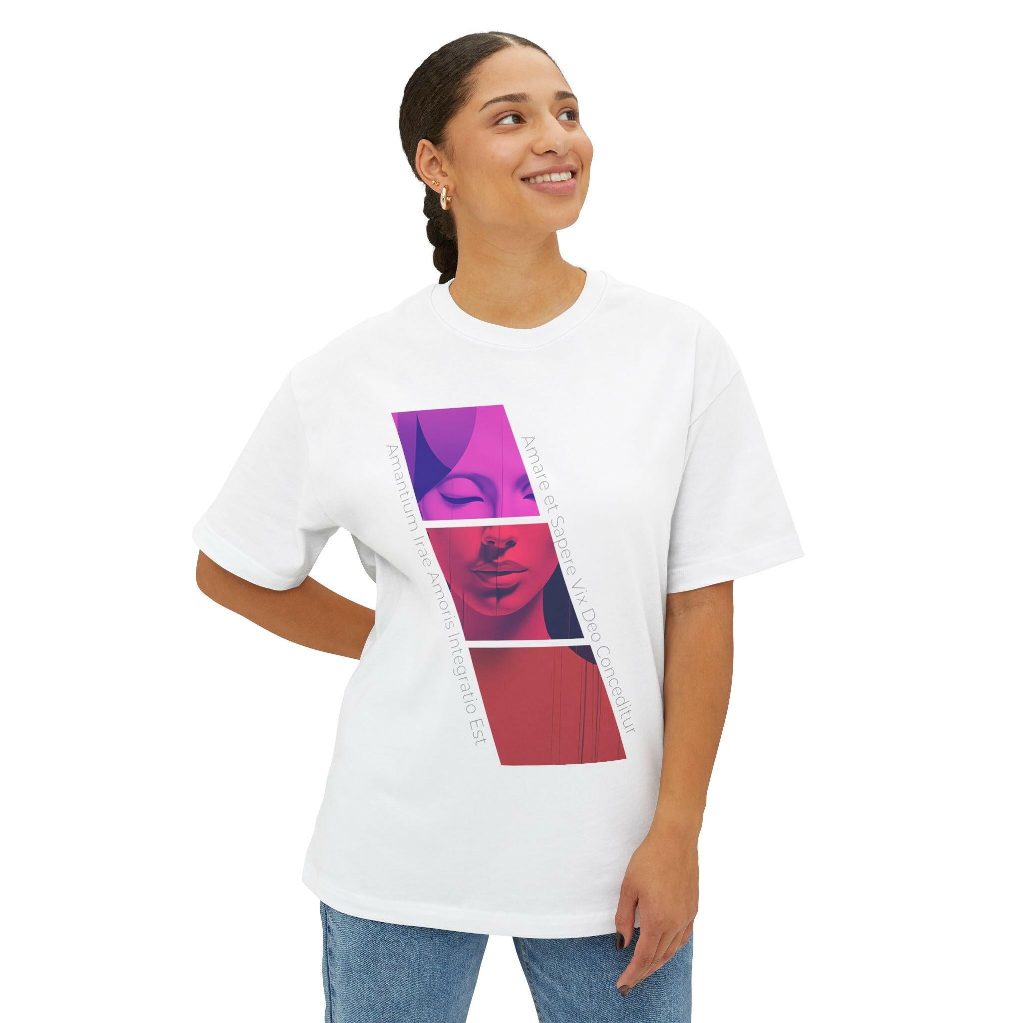 Artistic Unisex Oversized Boxy Tee.