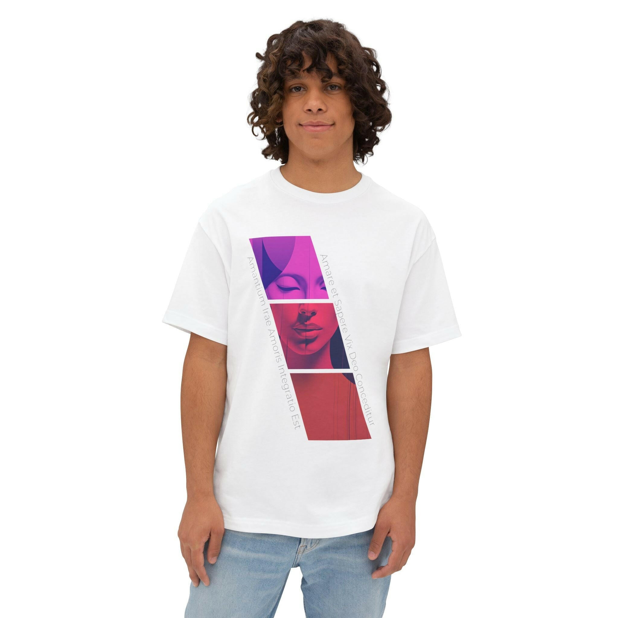 Artistic Unisex Oversized Boxy Tee.