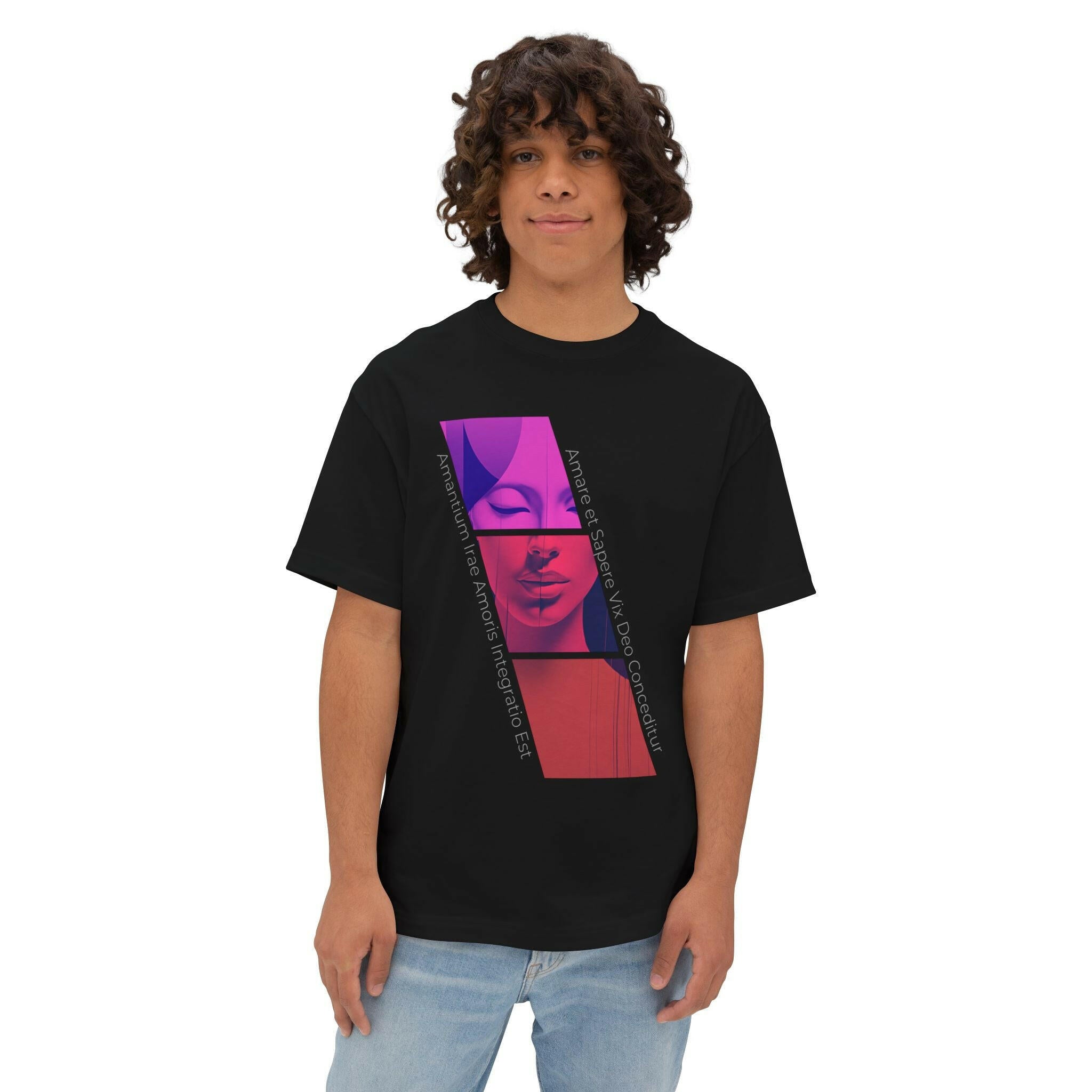 Artistic Unisex Oversized Boxy Tee.