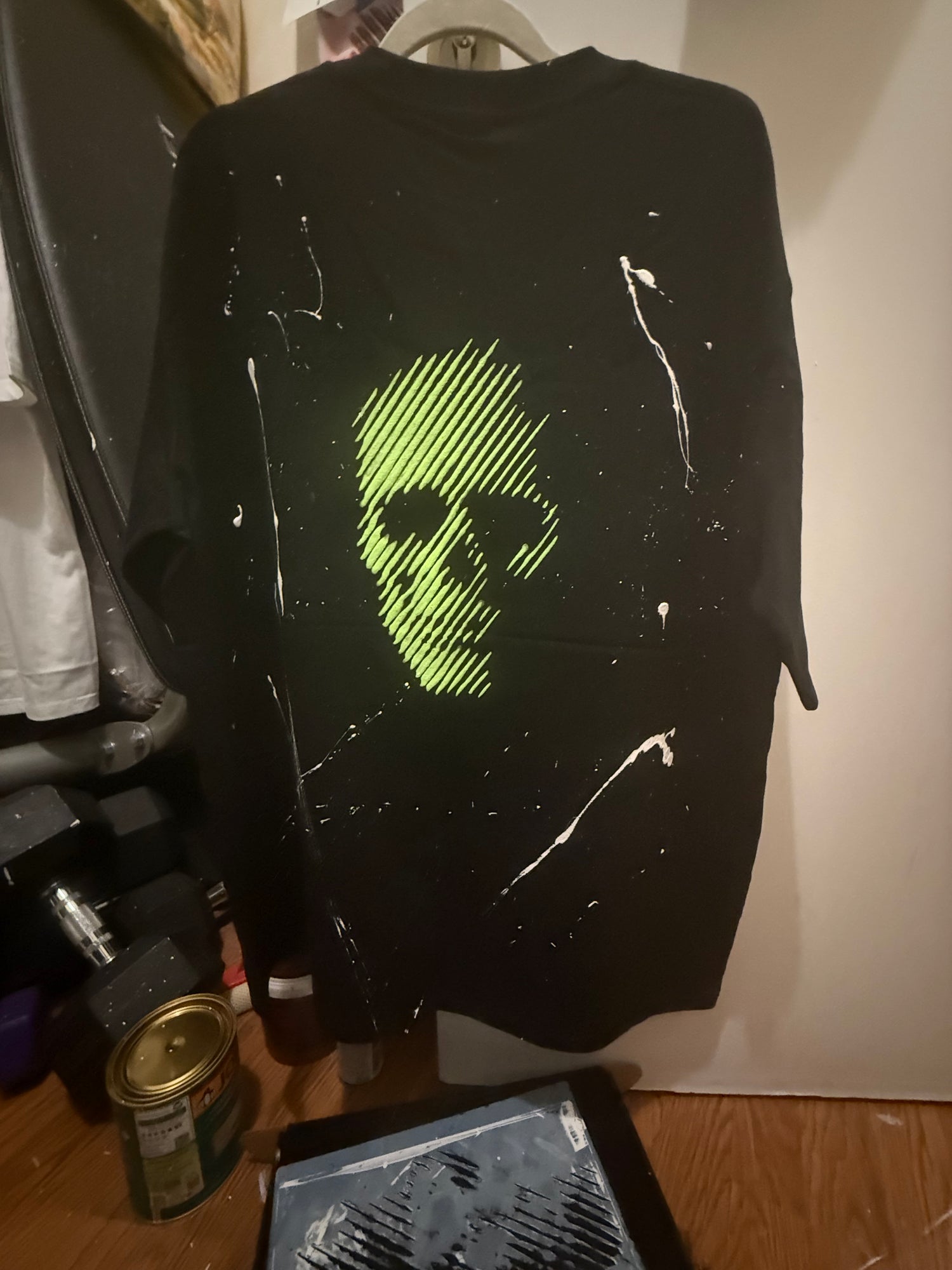 Neon Skull Splatter Tee – Streetwear Edition