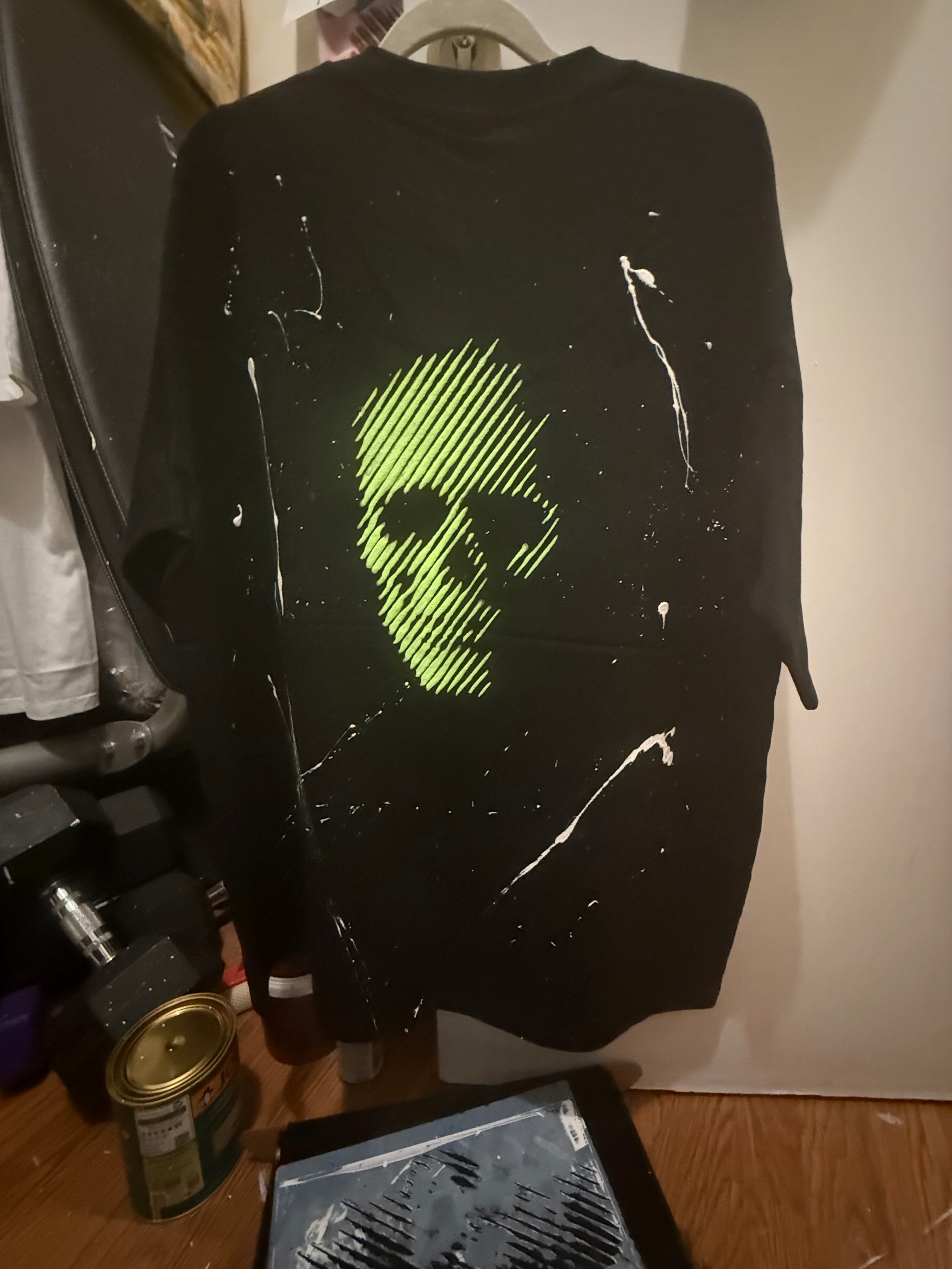 Neon Skull Splatter Tee – Streetwear Edition