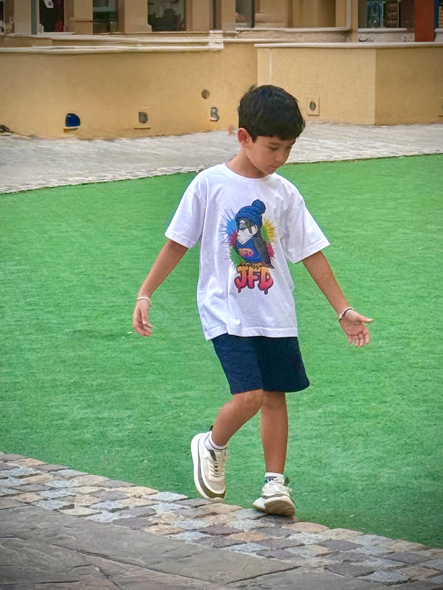 handmade falcon graffiti kids T-shirt JFD streetwear Dubai UAE
