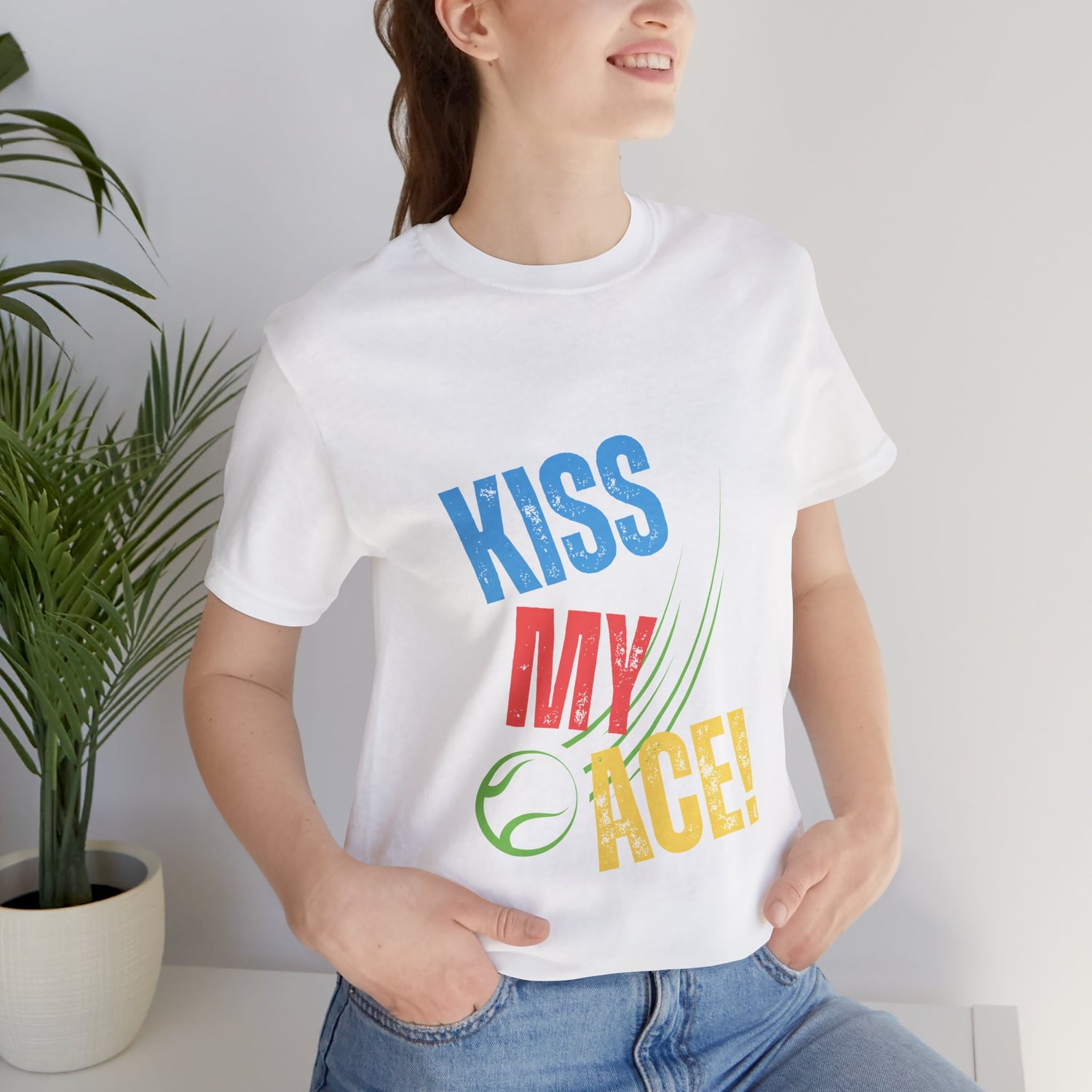 Kiss My Ace! Tennis Unisex Jersey Tee