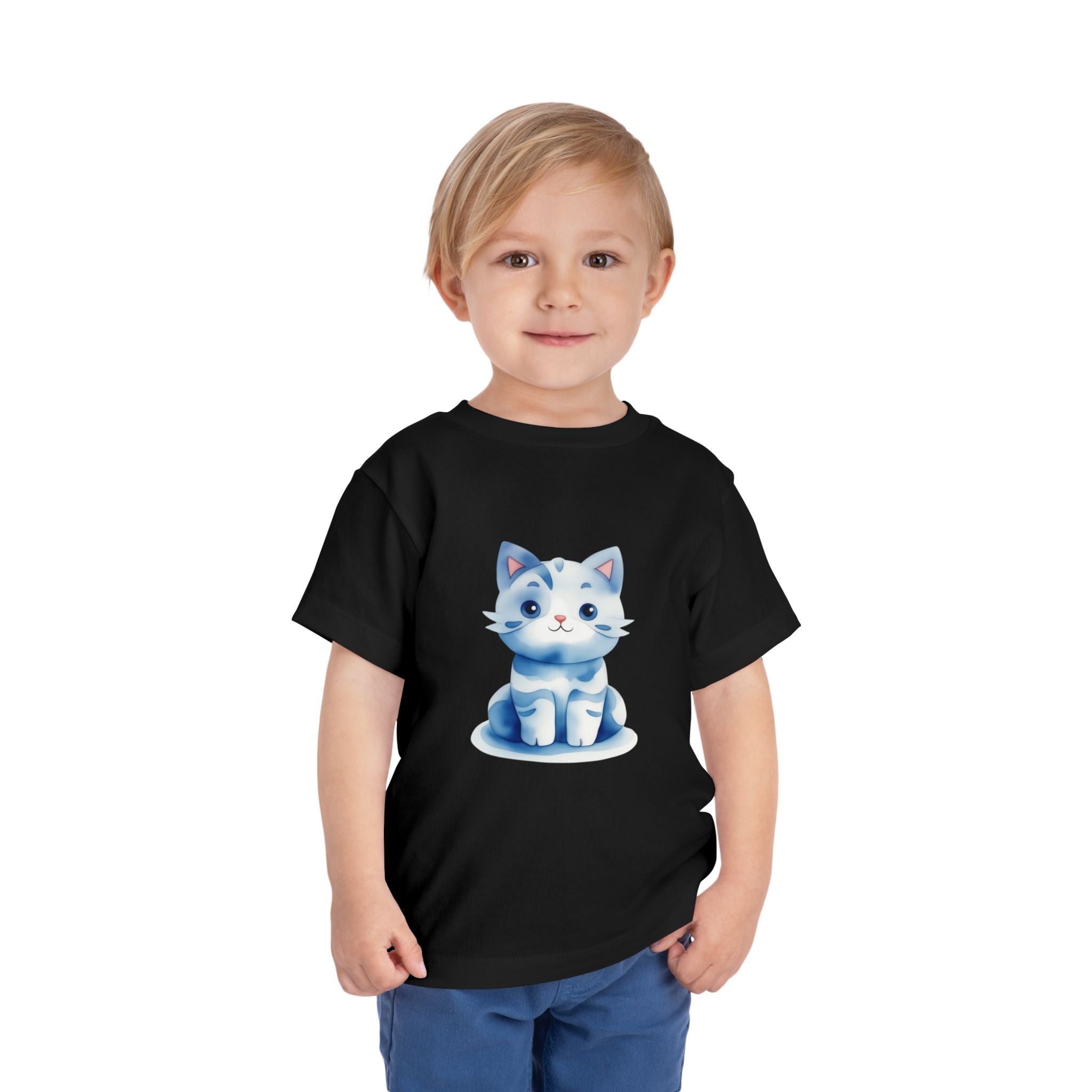 Kids Cotton™ Tee - Blue Cat