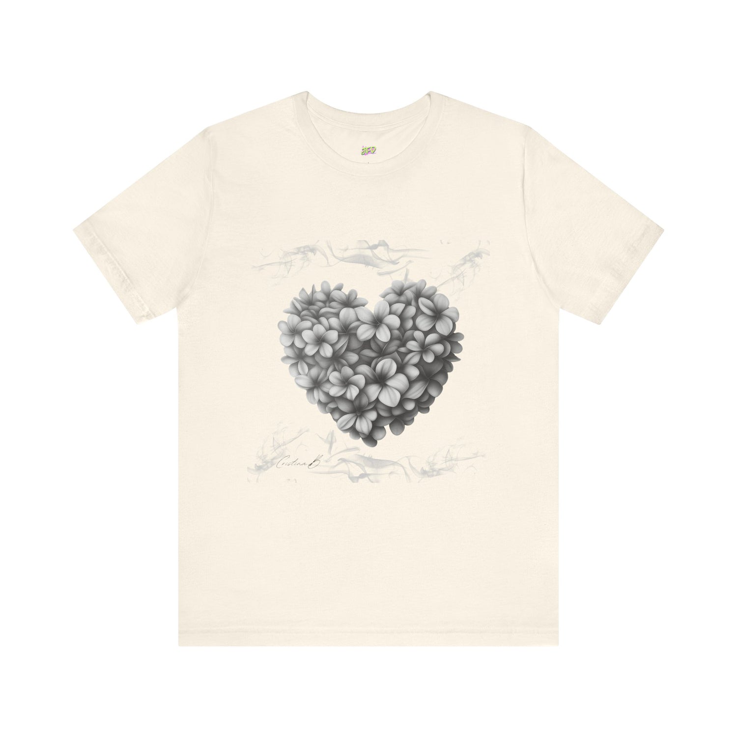 Woman tee - Frangipani heart