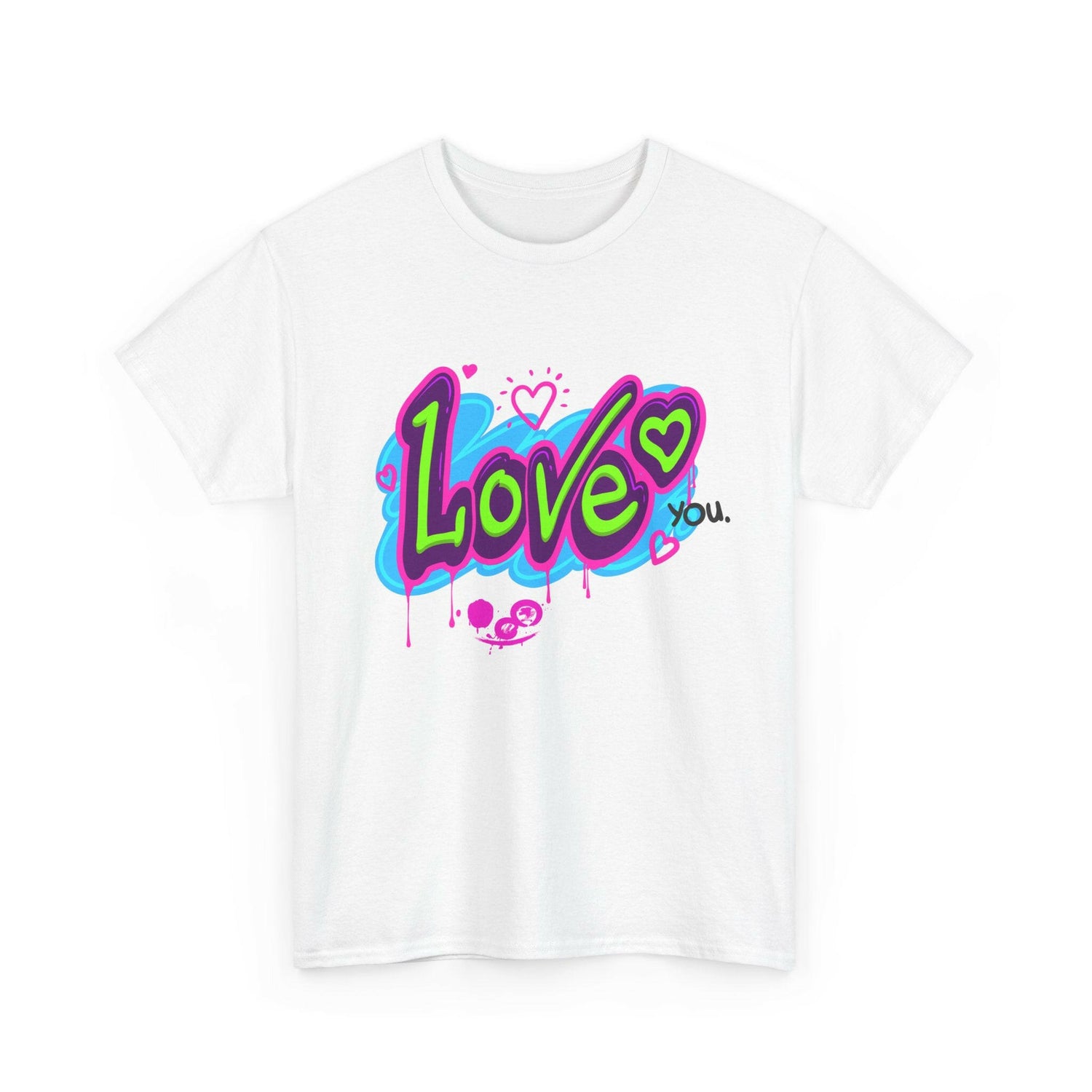 Neon Script Tee - love you Unisex Cotton.