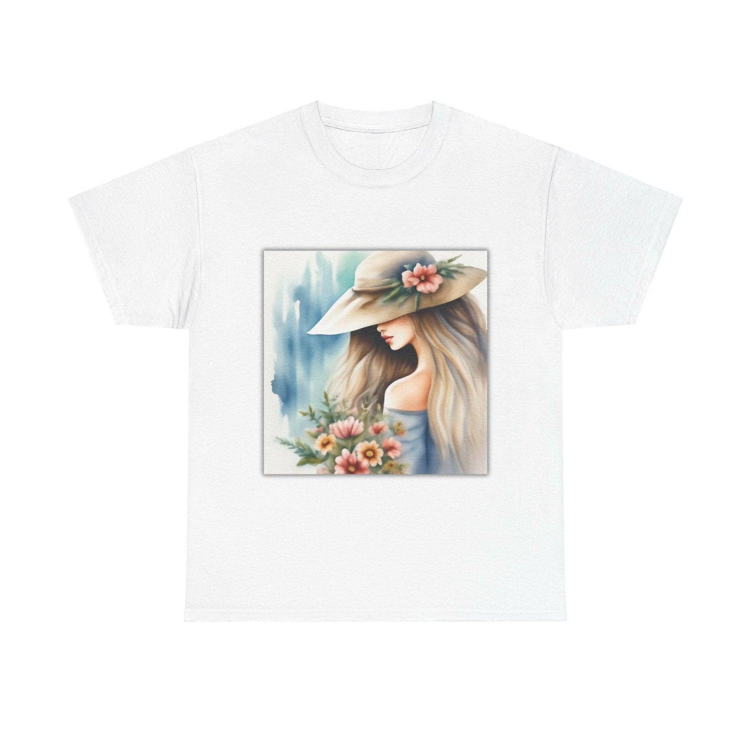 Woman tee - Beautiful girl art.