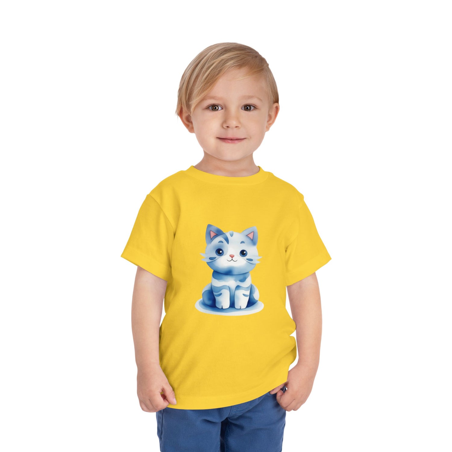 Kids Cotton™ Tee - Blue Cat