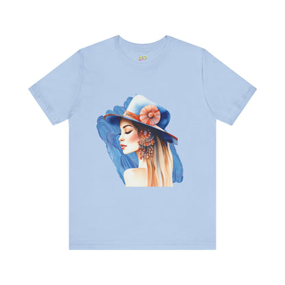 Woman tee - Fashion hat girl art