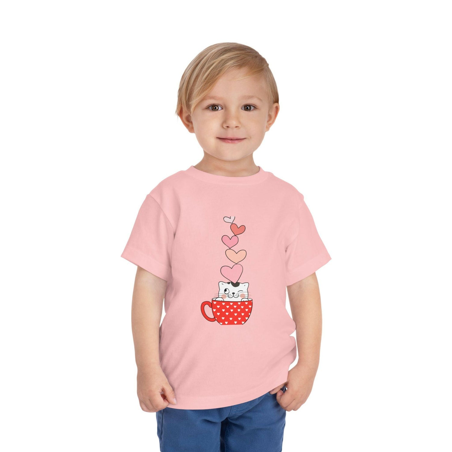 Cute Cat Love T-Shirt for Kids.