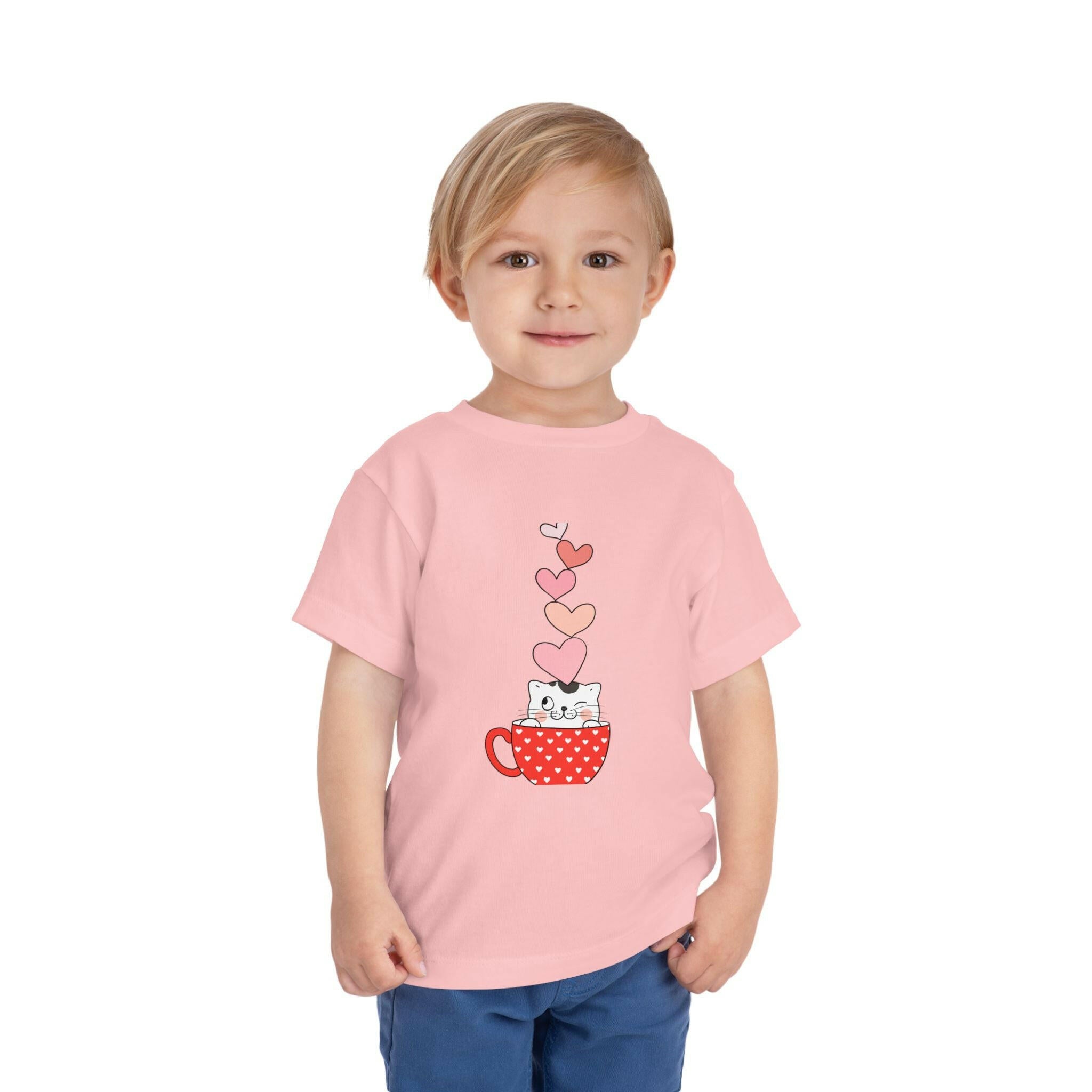 Cute Cat Love T-Shirt for Kids.