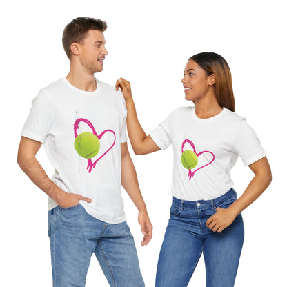 Addicted Heart Tennis Unisex Tee