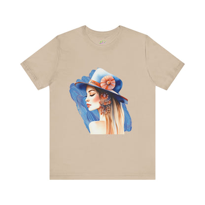 Woman tee - Fashion hat girl art