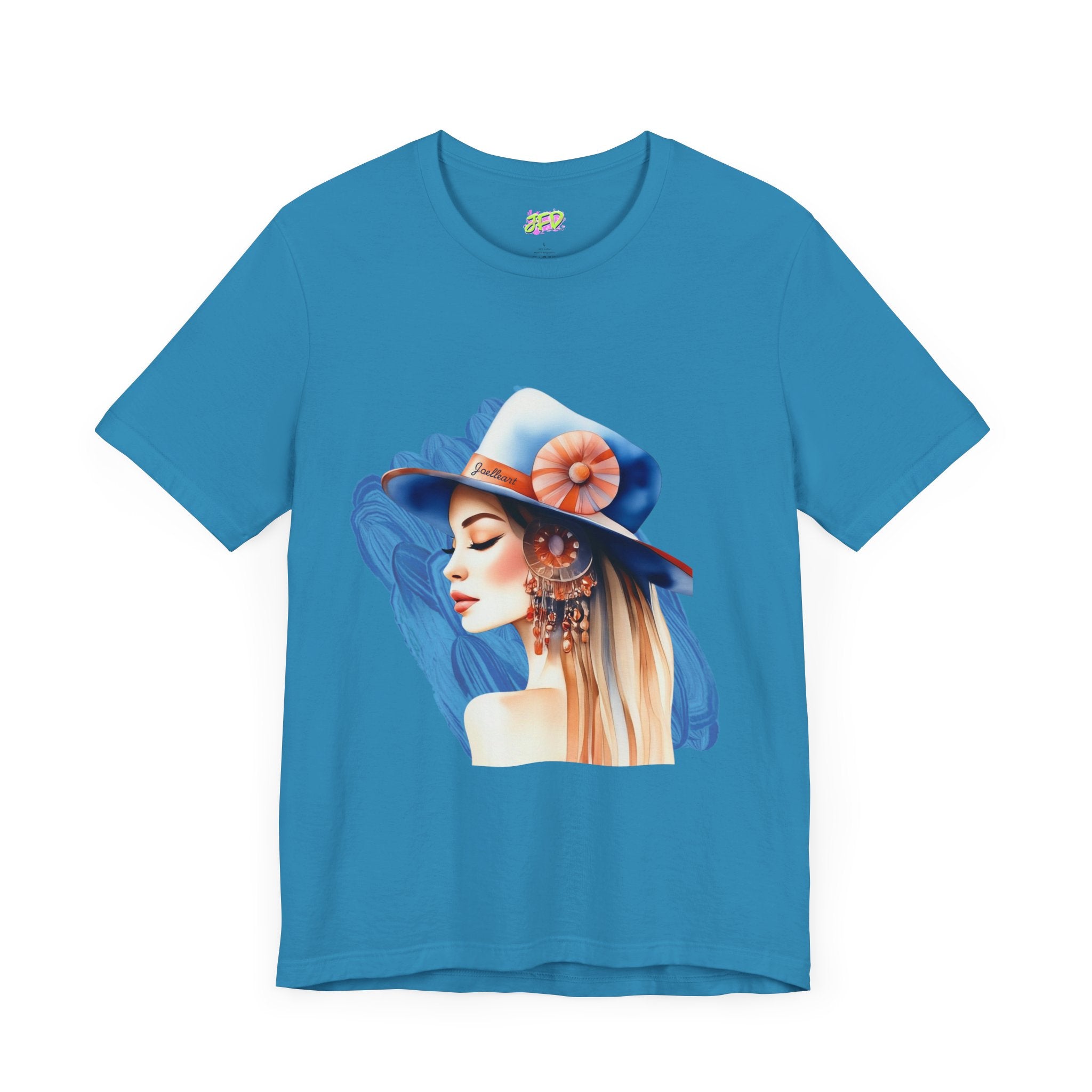 Woman tee - Fashion hat girl art