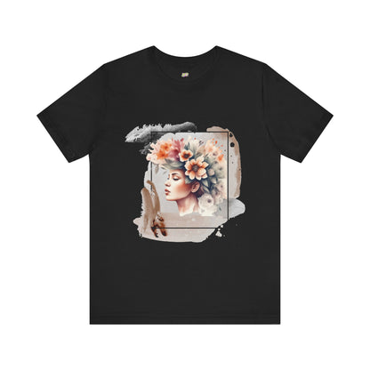 Woman Tee - Girl flowers