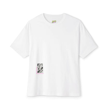 Trendy Unisex Oversized Boxy Tee with Striking Graphic Design.