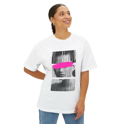 Vibrant Oversized Boxy Tee - Bold Graphic Art Print.