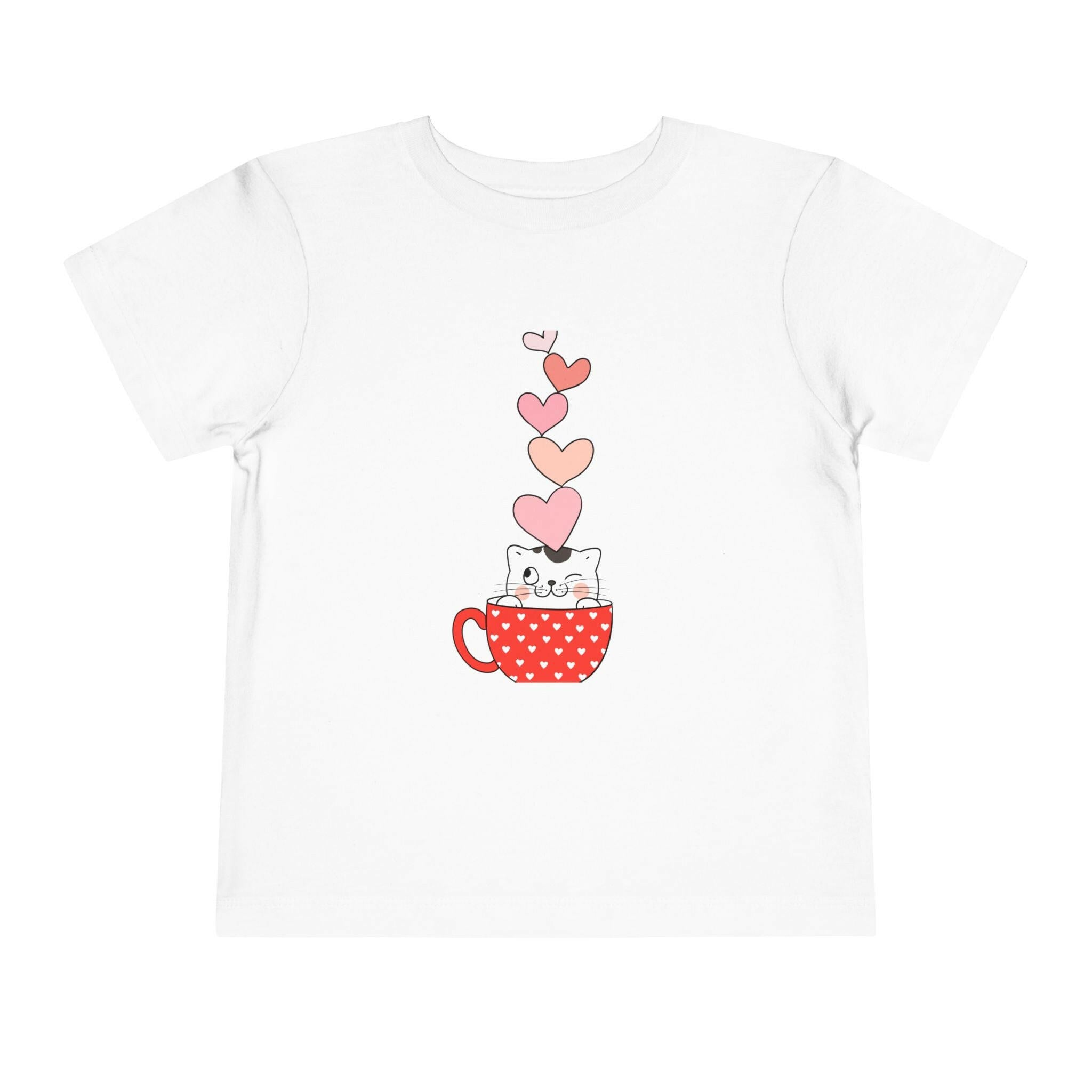 Cute Cat Love T-Shirt for Kids.