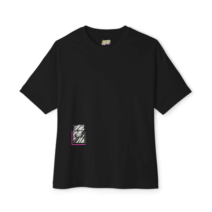 Trendy Unisex Oversized Boxy Tee with Striking Graphic Design.