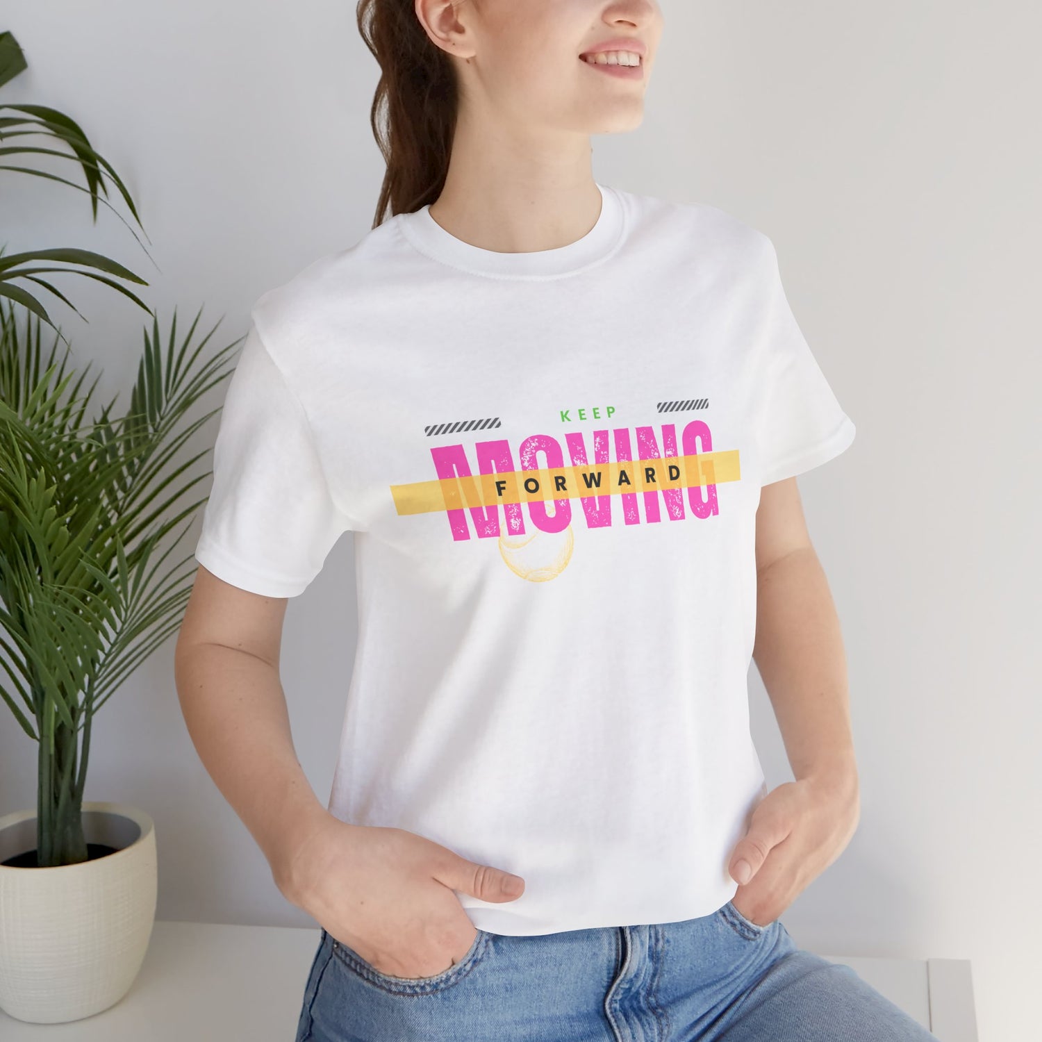 Keep Moving Forward Unisex Jersey Tee - Motivational Graphic Shirt