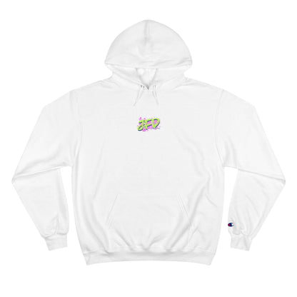 Artistic Champion Hoodie - Colorful Abstract Design for Trendsetters.