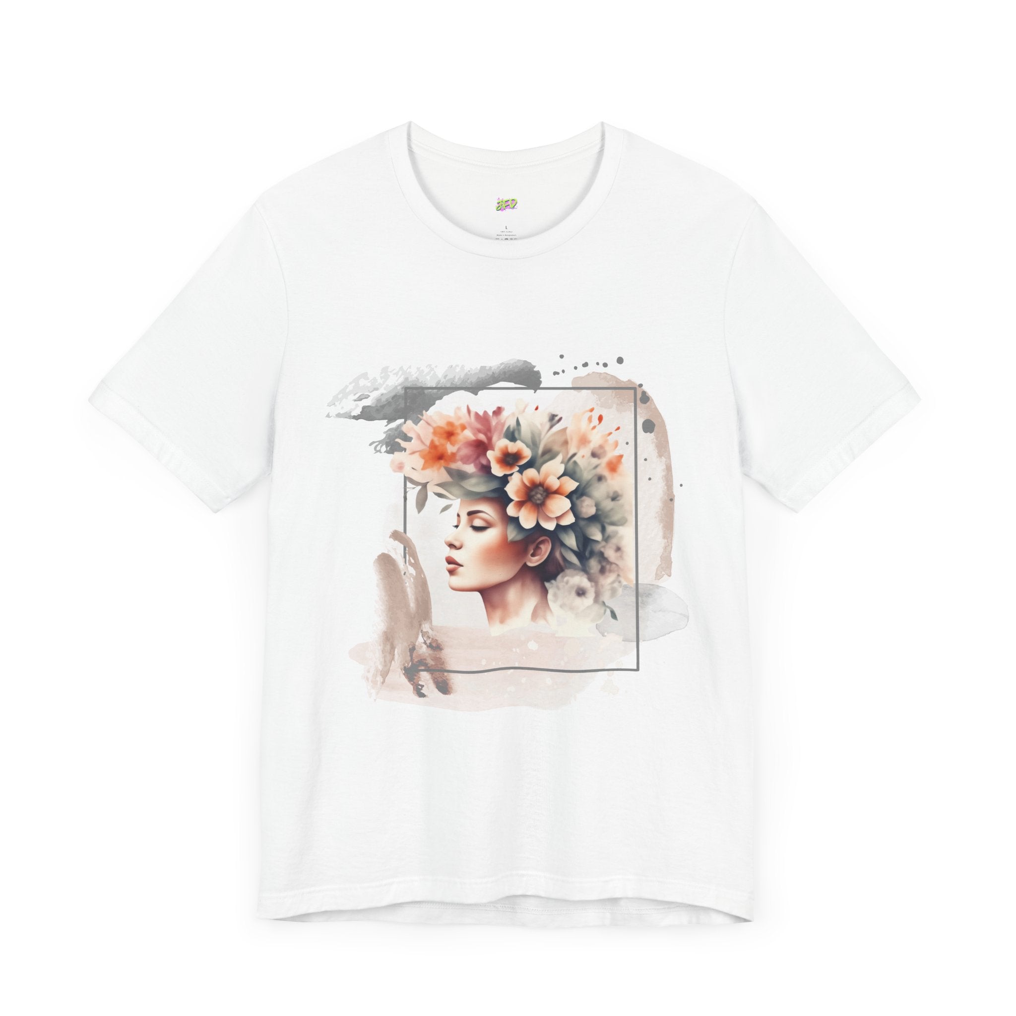 Woman Tee - Girl flowers