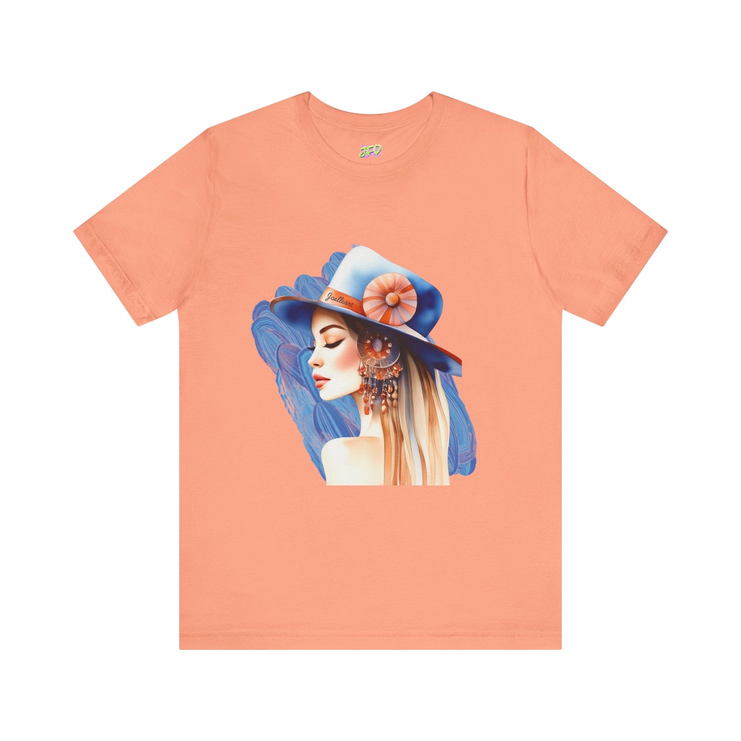 Woman tee - Fashion hat girl art