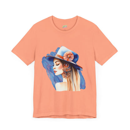 Woman tee - Fashion hat girl art