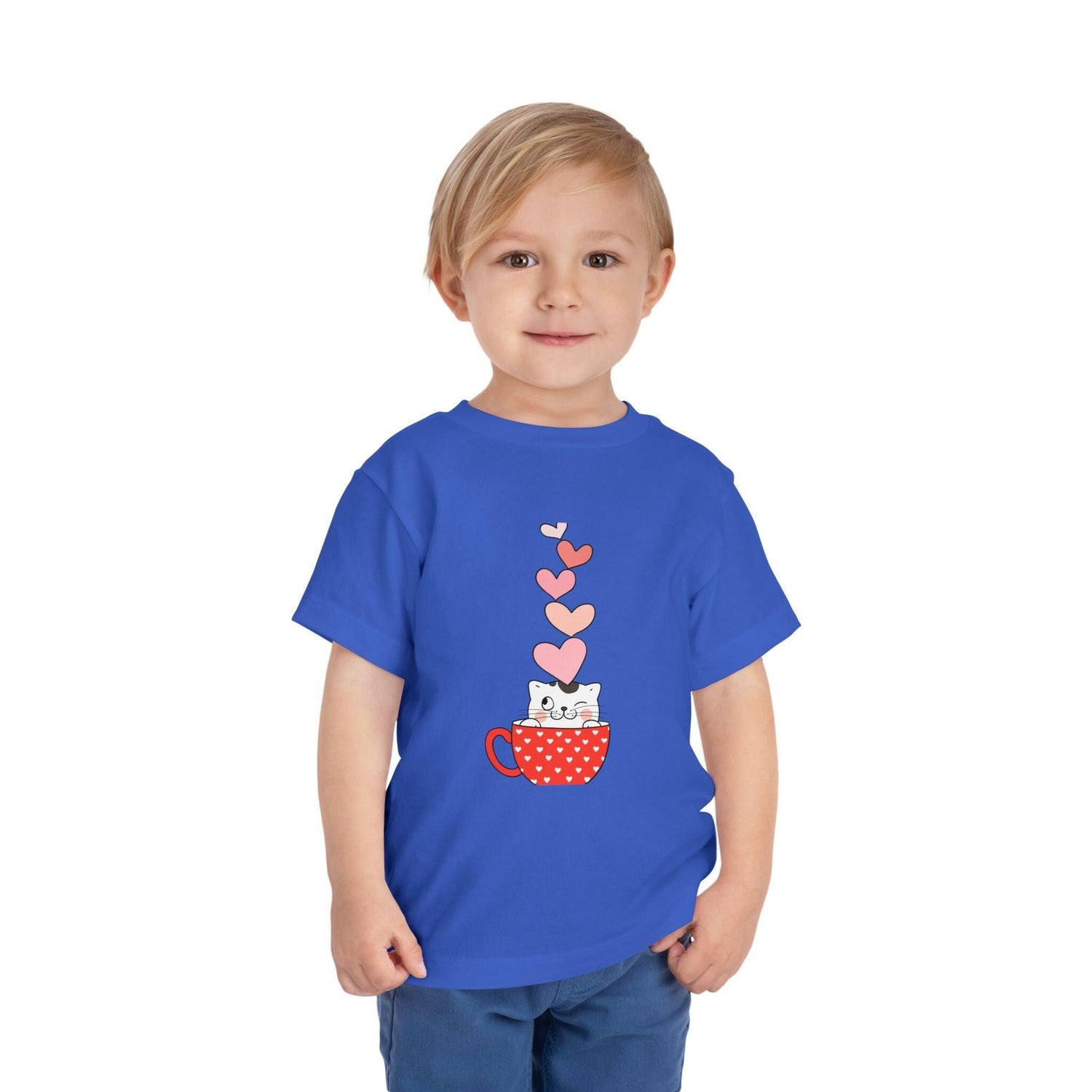 Cute Cat Love T-Shirt for Kids.