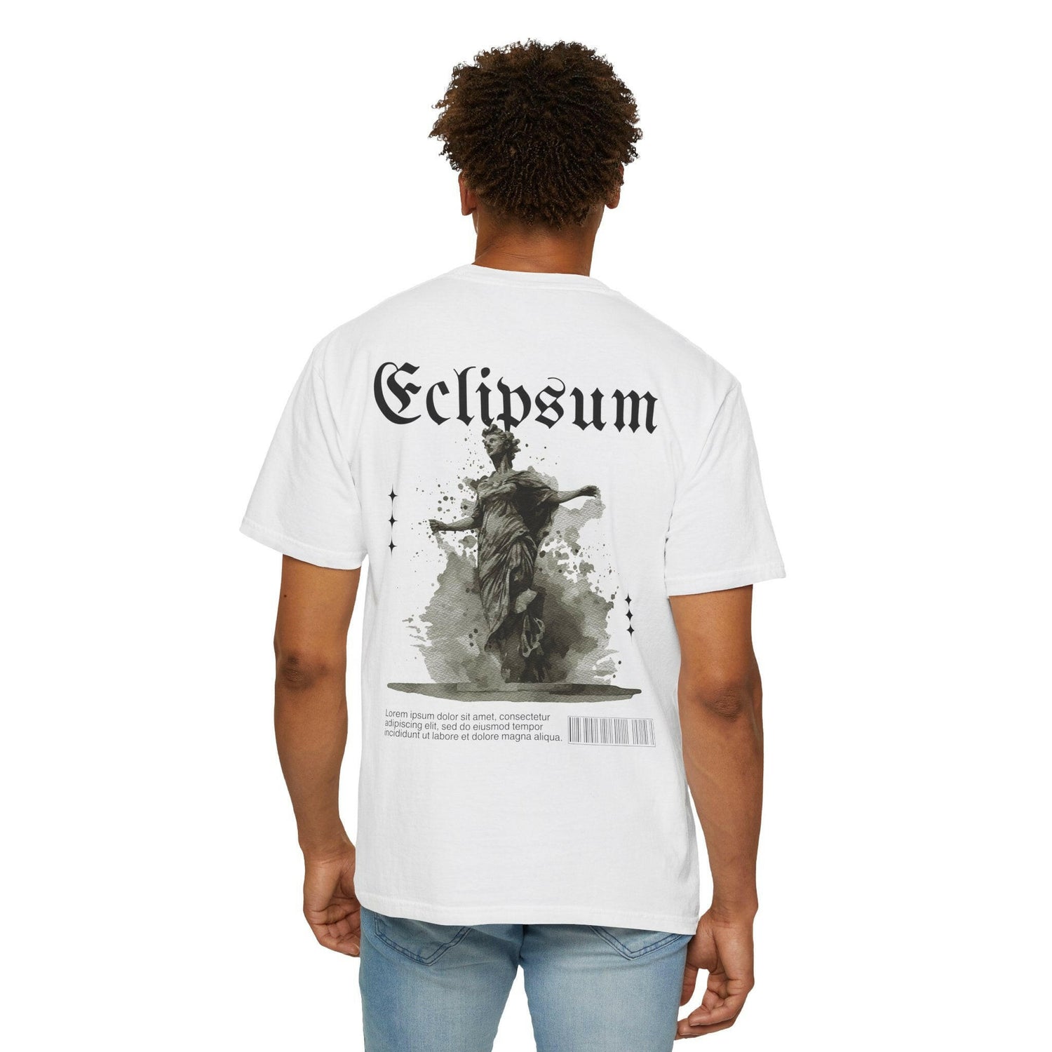 Eclipsum Unisex Garment-Dyed T-shirt - Artistic Retro Design