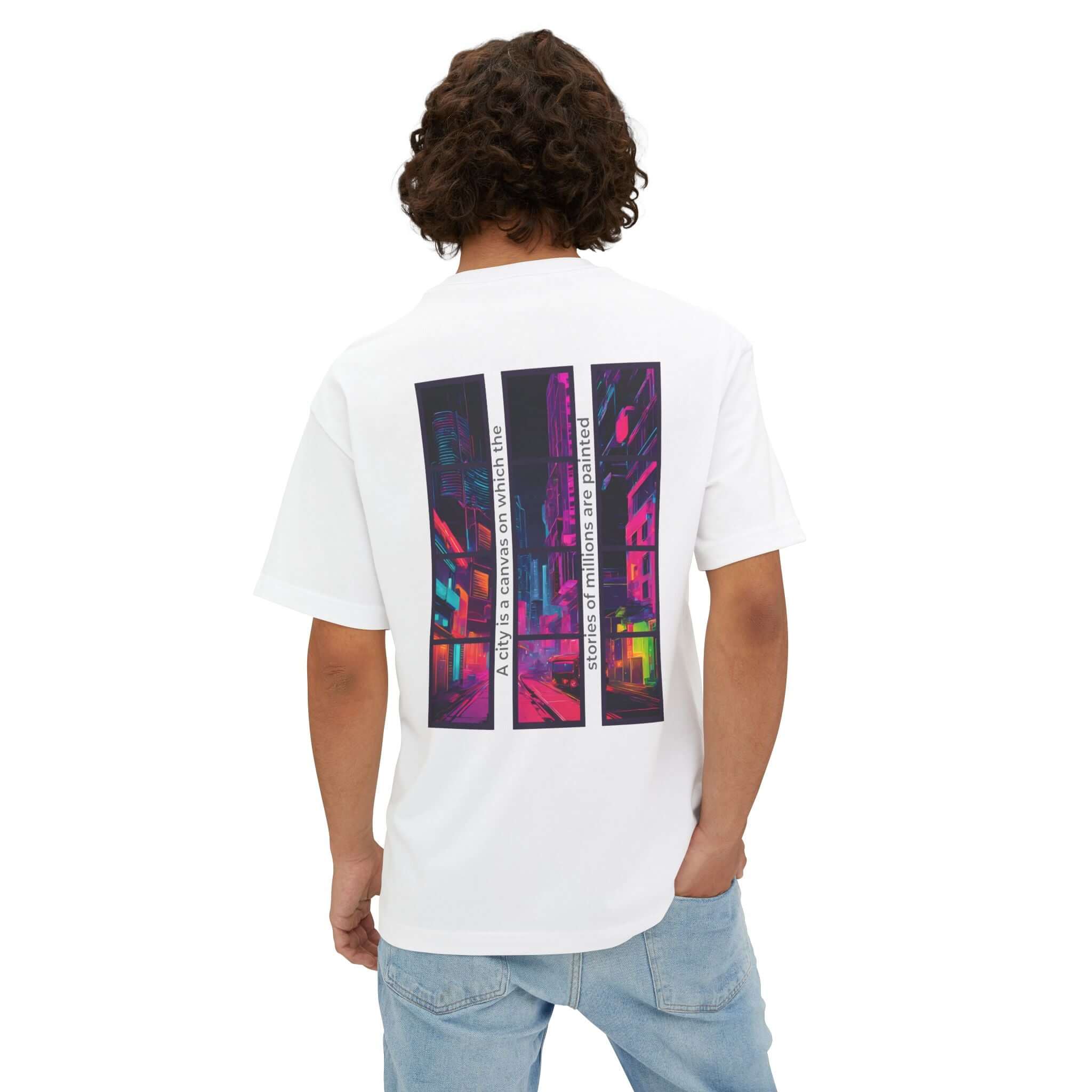 Vibrant Unisex Oversized Boxy Tee.