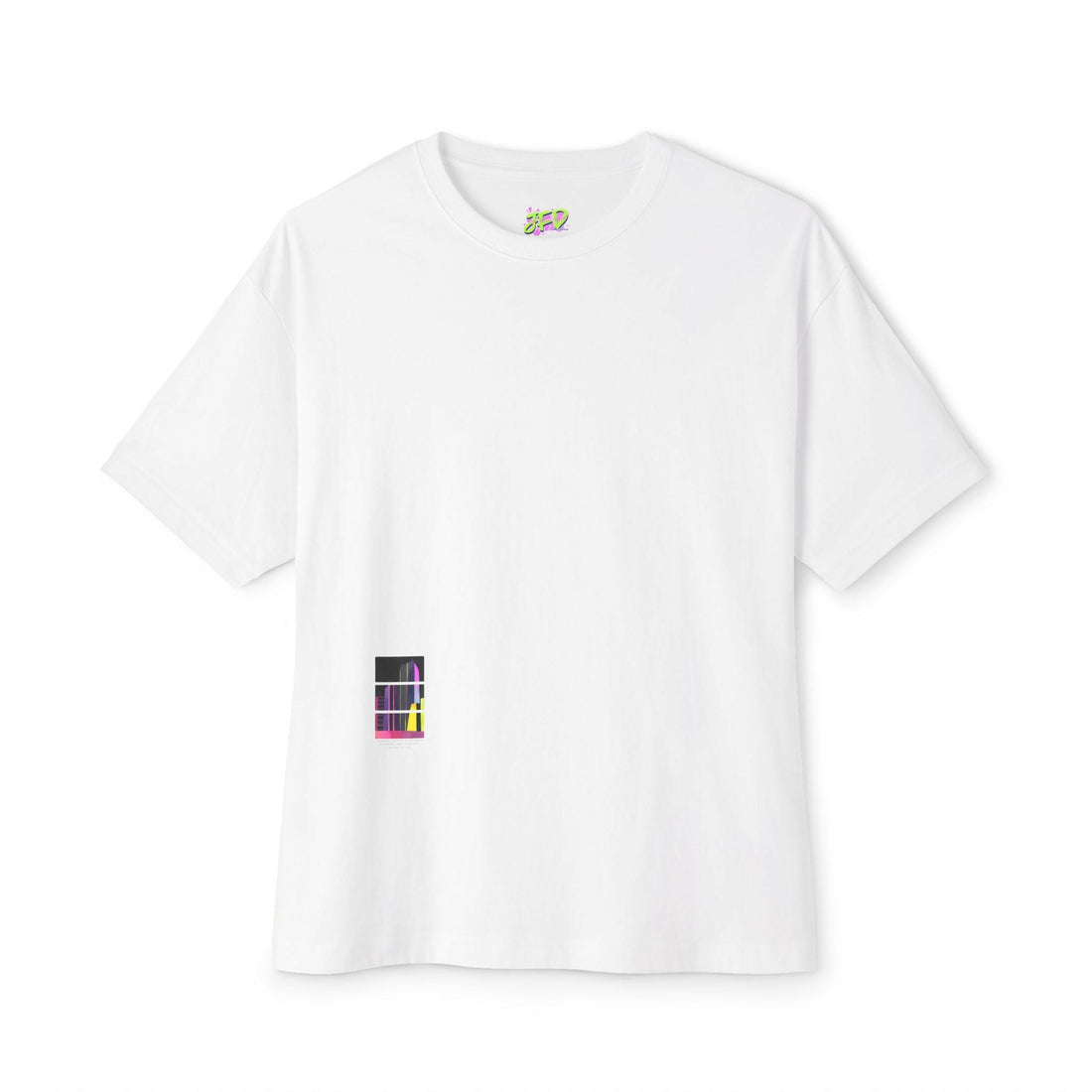 Vibrant Graphic Unisex Oversized Boxy Tee - Expressive Art and Color.