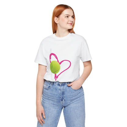 Addicted Heart Tennis Unisex Tee