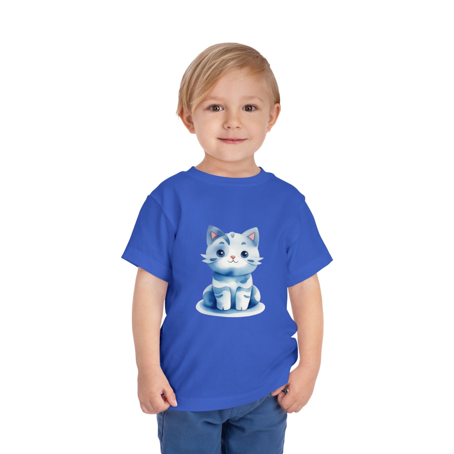 Kids Cotton™ Tee - Blue Cat