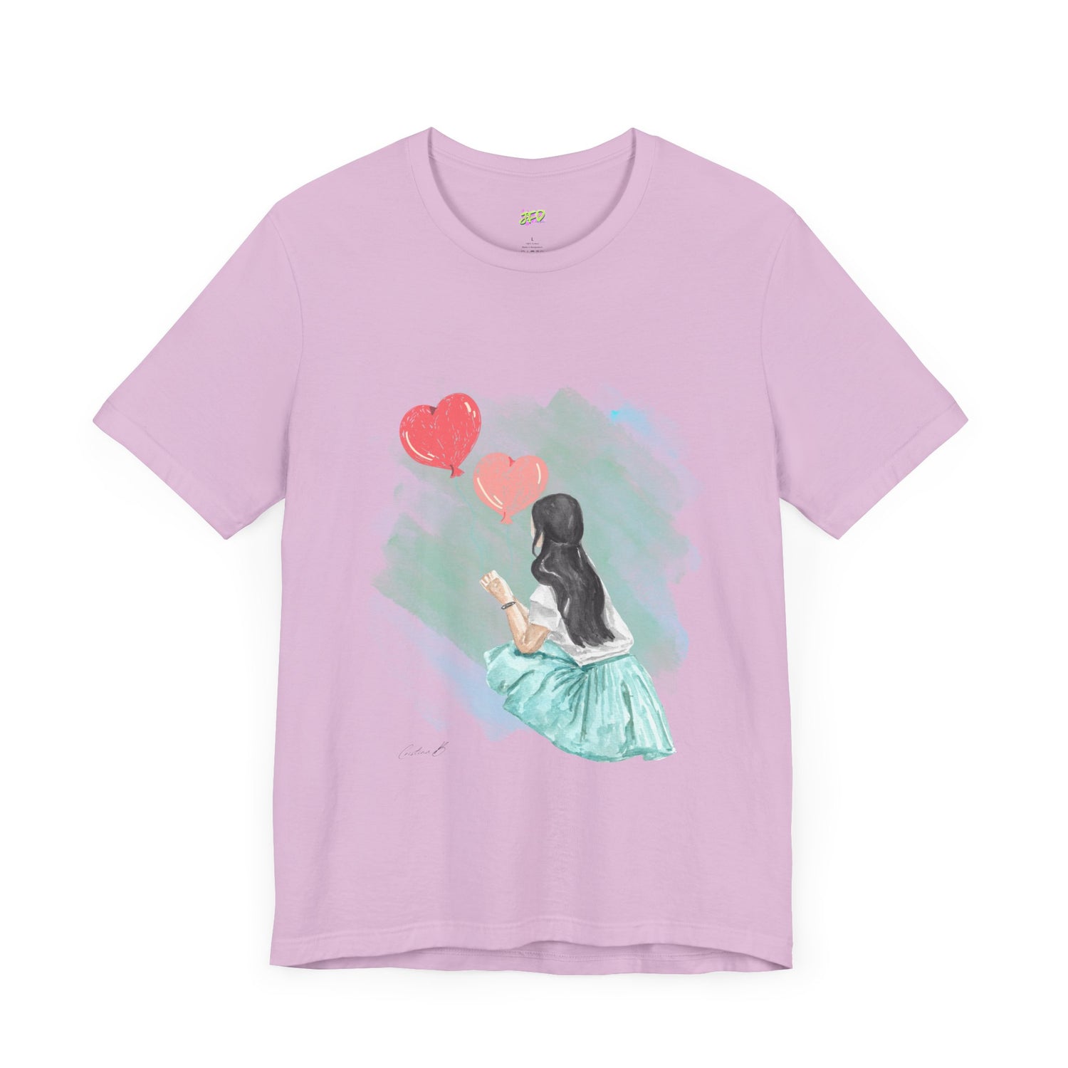 Woman Tee - Girl Heart Baloons