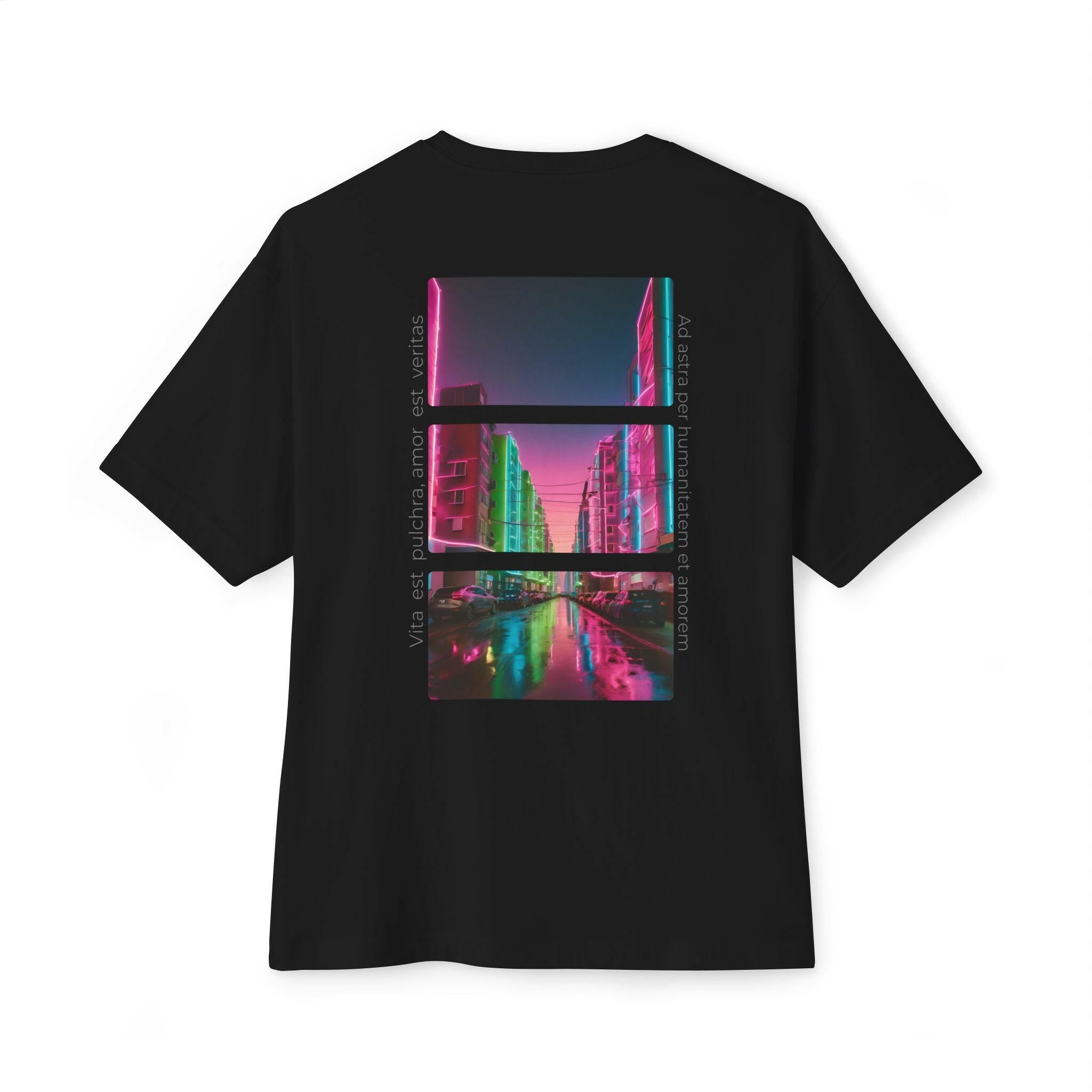 Urban Vibe Unisex Oversized Boxy Tee - Retro Graphic Style.