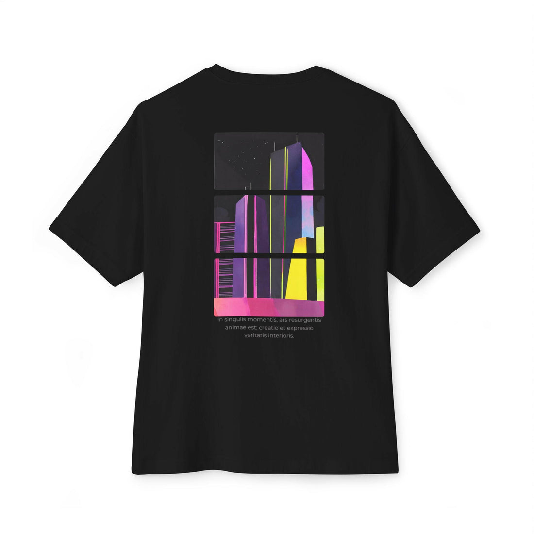 Vibrant Graphic Unisex Oversized Boxy Tee - Expressive Art and Color.