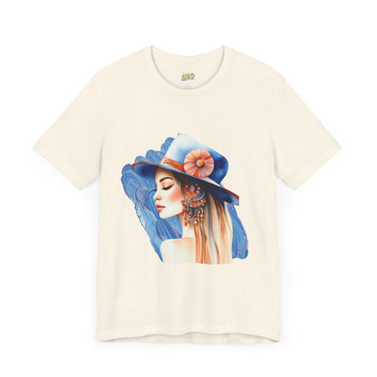 Woman tee - Fashion hat girl art