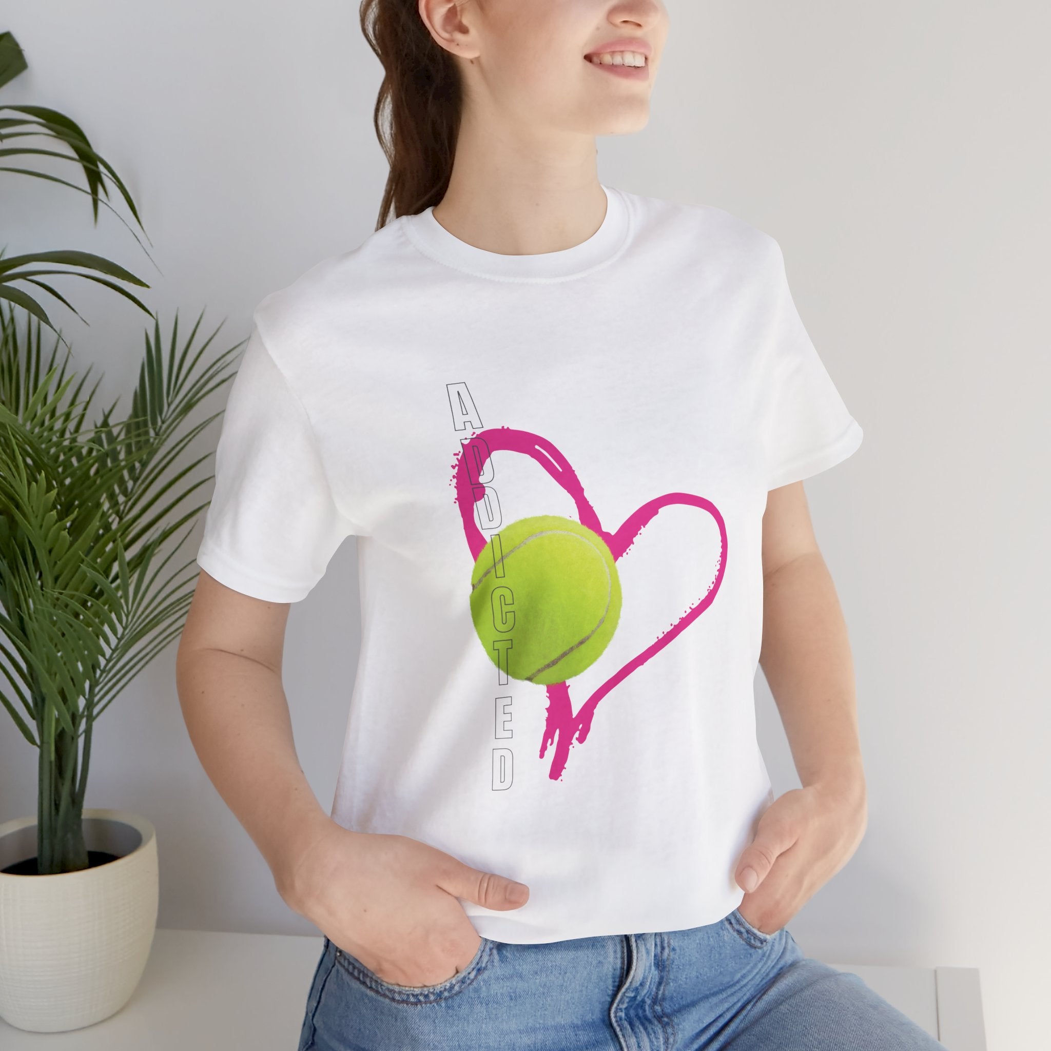 Addicted Heart Tennis Unisex Tee