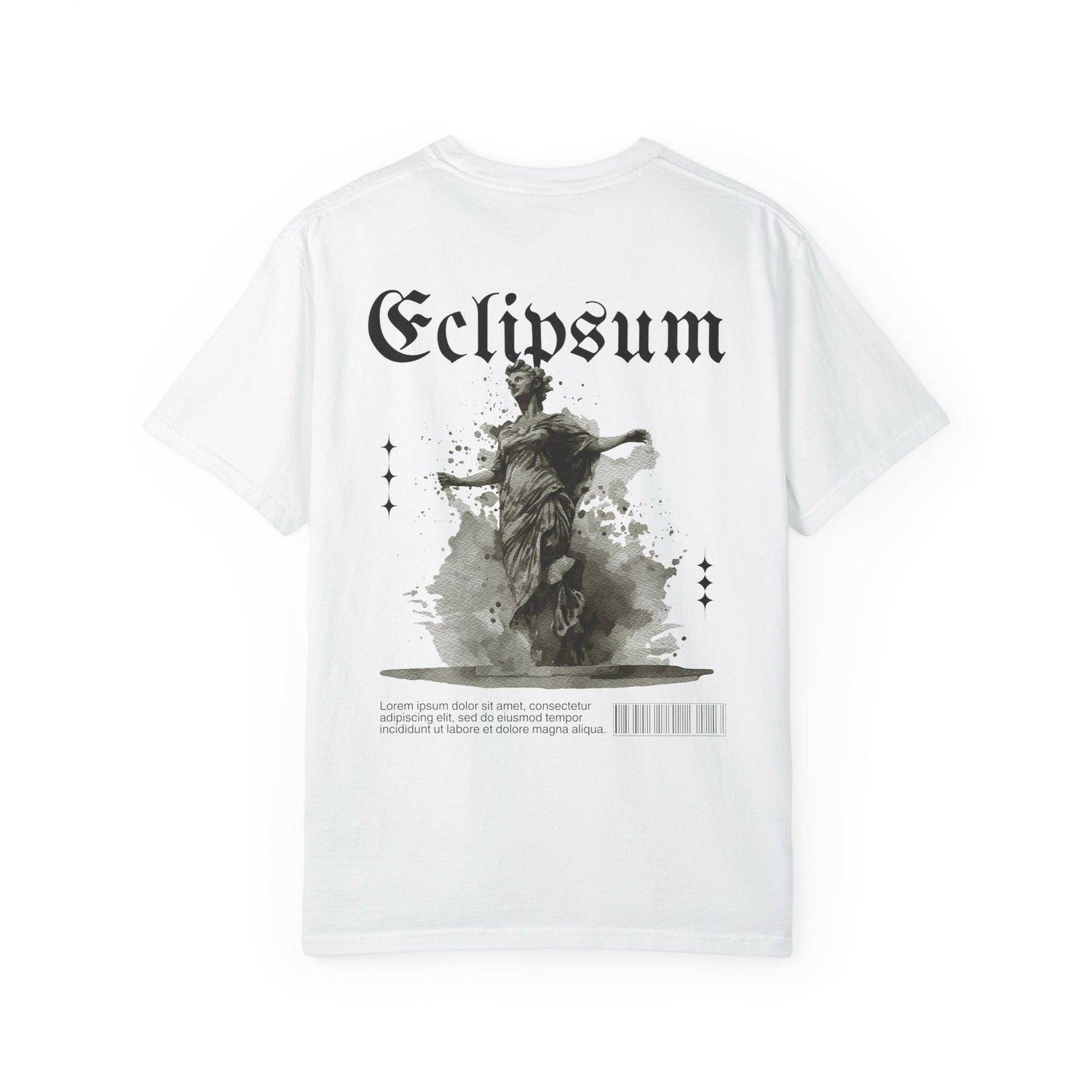 Eclipsum Unisex Garment-Dyed T-shirt - Artistic Retro Design