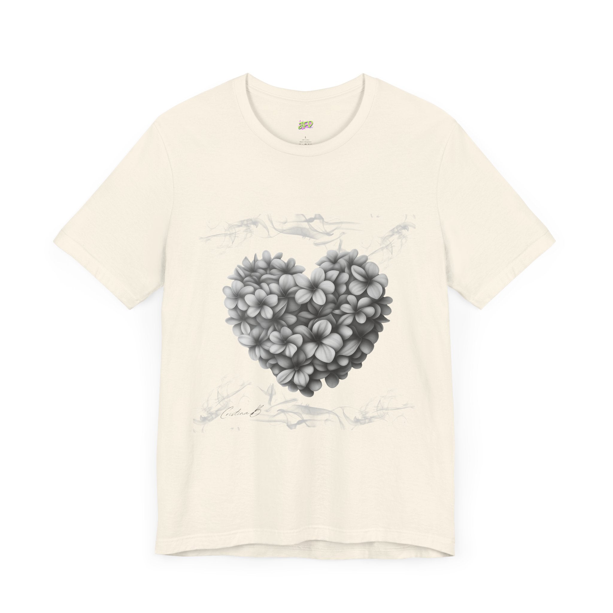 Woman tee - Frangipani heart