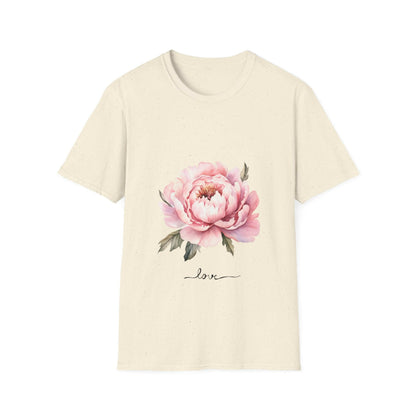 Woman Soft-style T-Shirt flower love.