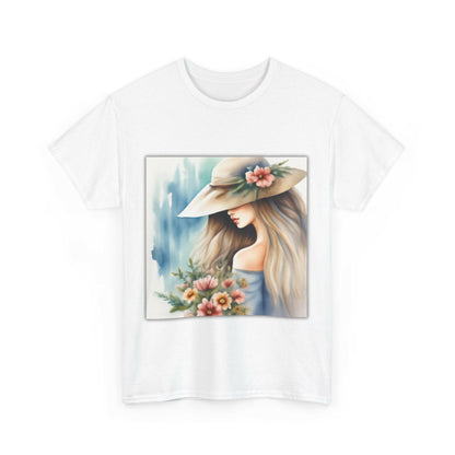 Woman tee - Beautiful girl art.