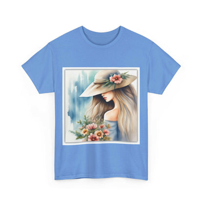 Woman tee - Beautiful girl art.