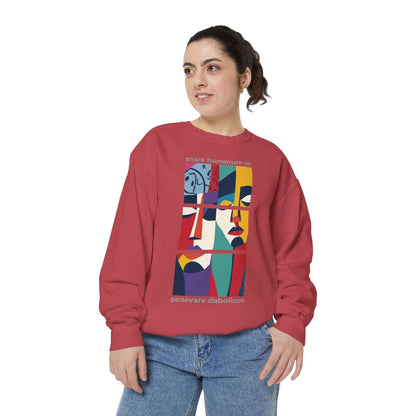 Colorful unisex sweatshirt featuring unique artwork for self-expression, perfect for cozy and stylish outfits.