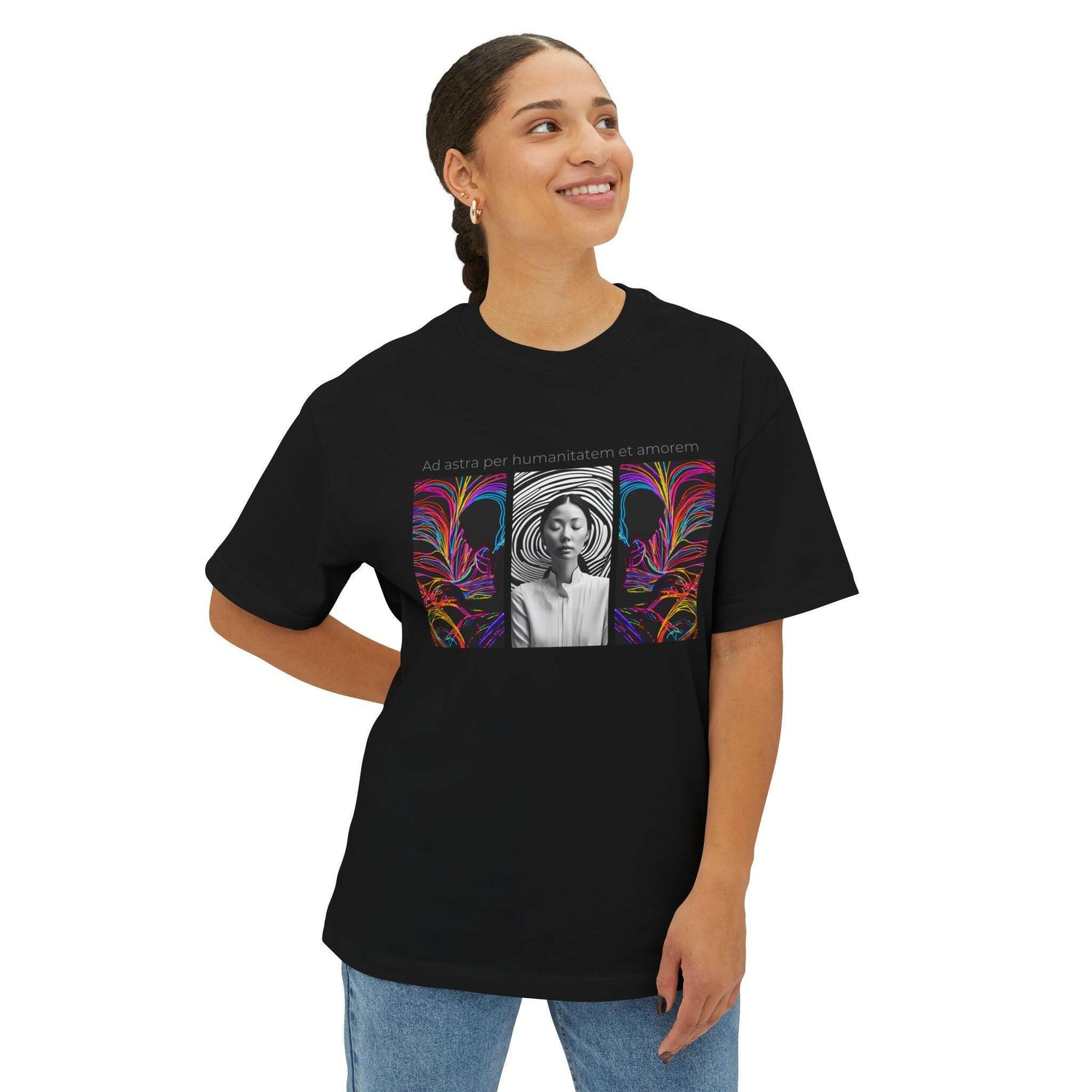 Ad Astra Oversized Unisex Tee - Unique Graphic Tee for Inspiration