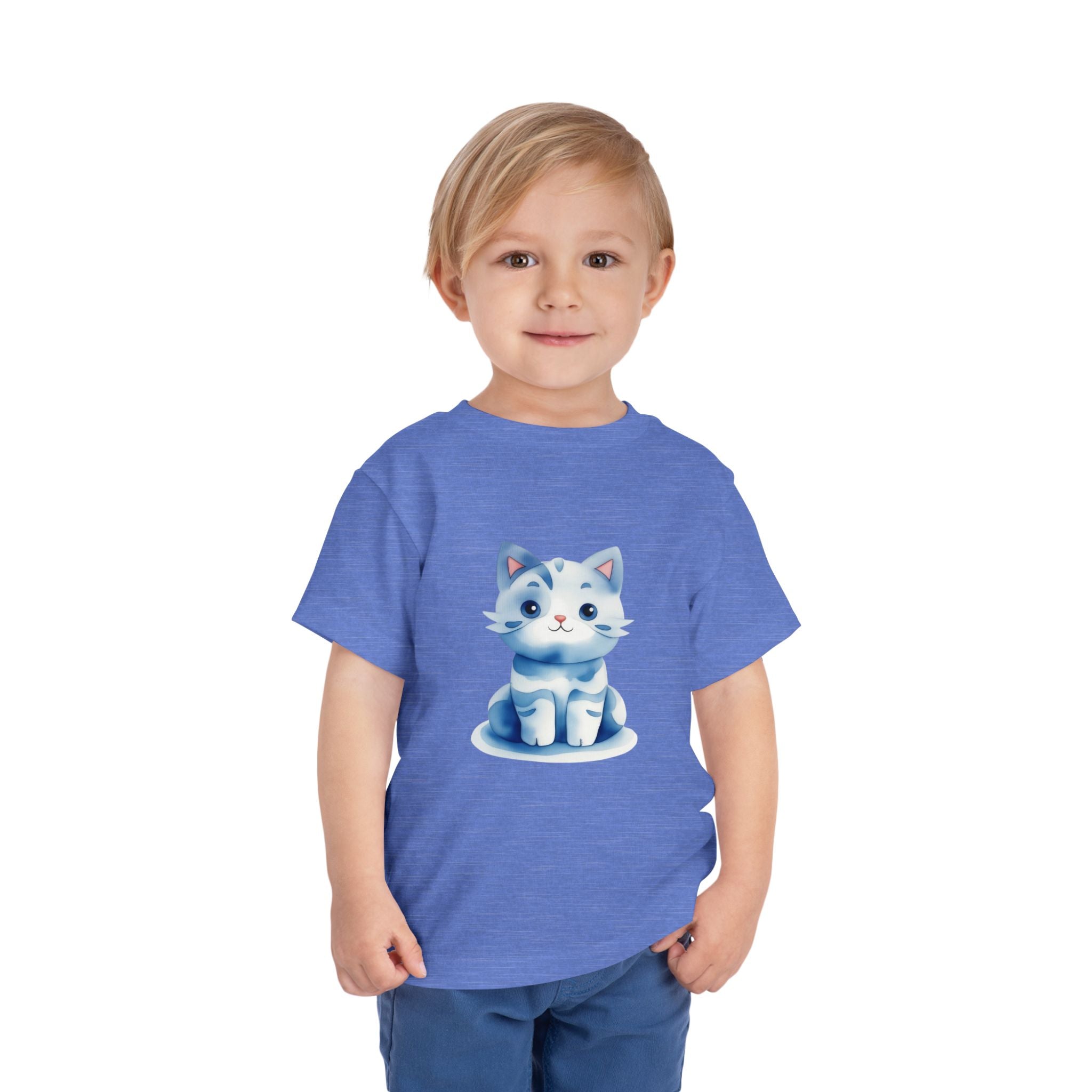 Kids Cotton™ Tee - Blue Cat