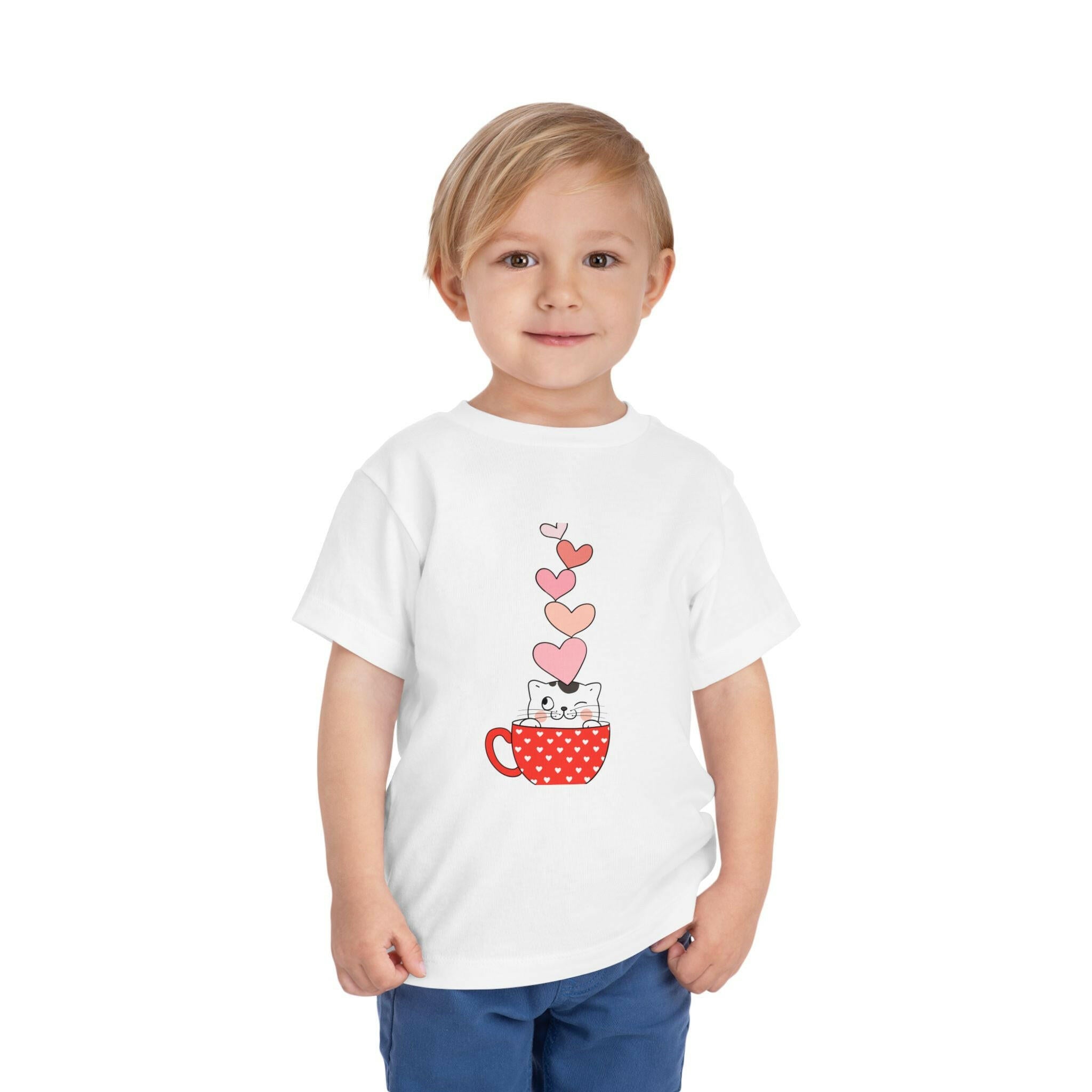 Cute Cat Love T-Shirt for Kids.