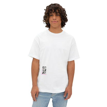 Trendy Unisex Oversized Boxy Tee with Striking Graphic Design.